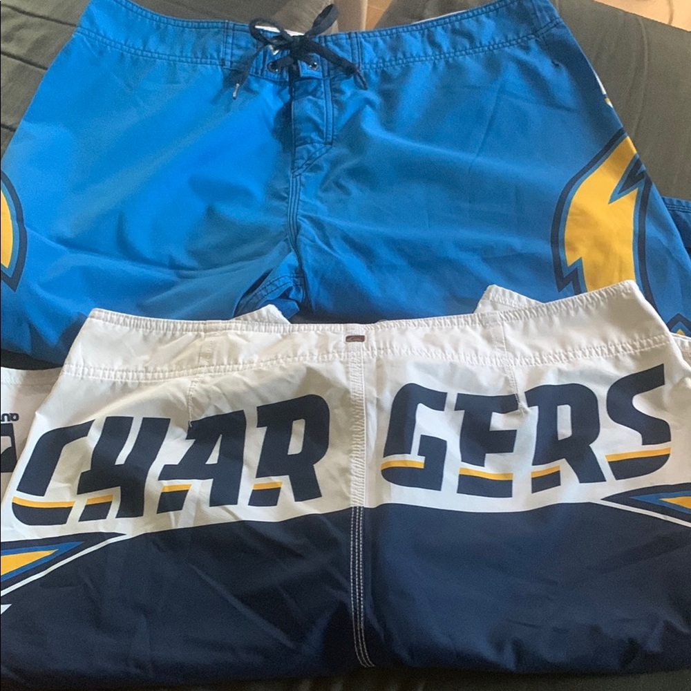 Quiksilver Los Angeles Chargers Boardshorts in Blue and White-lot of 2